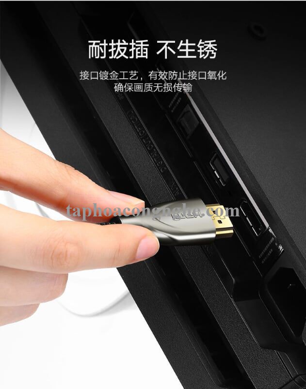 Ugreen 50115 20M màu Đen Cáp tín hiệu HDMI chuẩn 2.0 dây bọc lưới đầu hợp kim cao cấp HD131 30050115